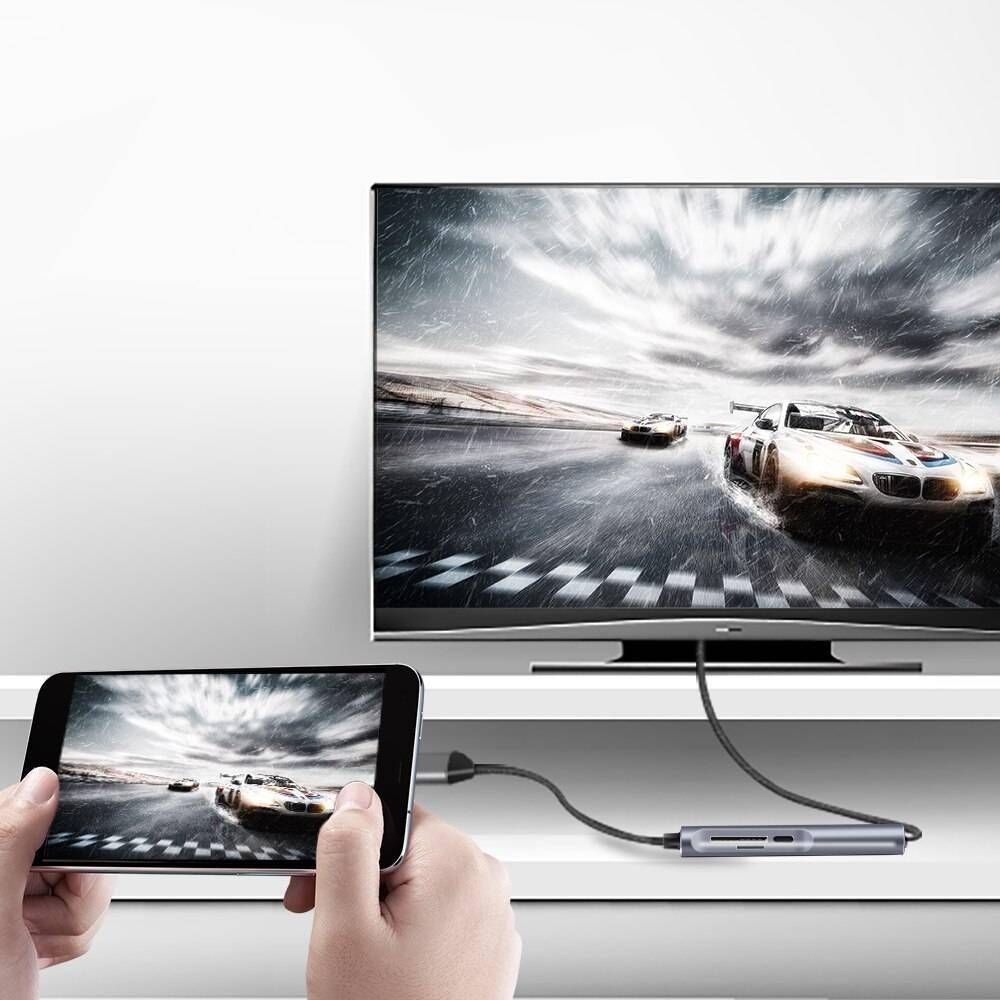 Docking Station 4K Video Output for Samsung Dex Galaxy S8 S9 S10/Plus Note 8/9 Tab s4 s5e to TV Monitor Projector USB C Hub