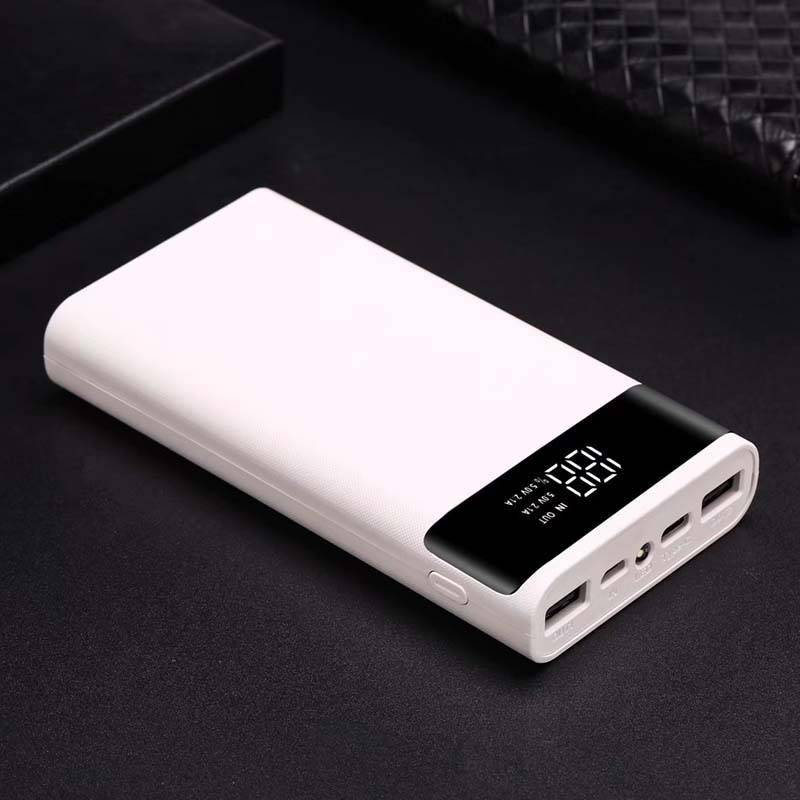 Portable Dual USB DIY Powerbank Case 6x18650 Battery LED Light Charging Digital Display Power Bank Shell Kit External Charger