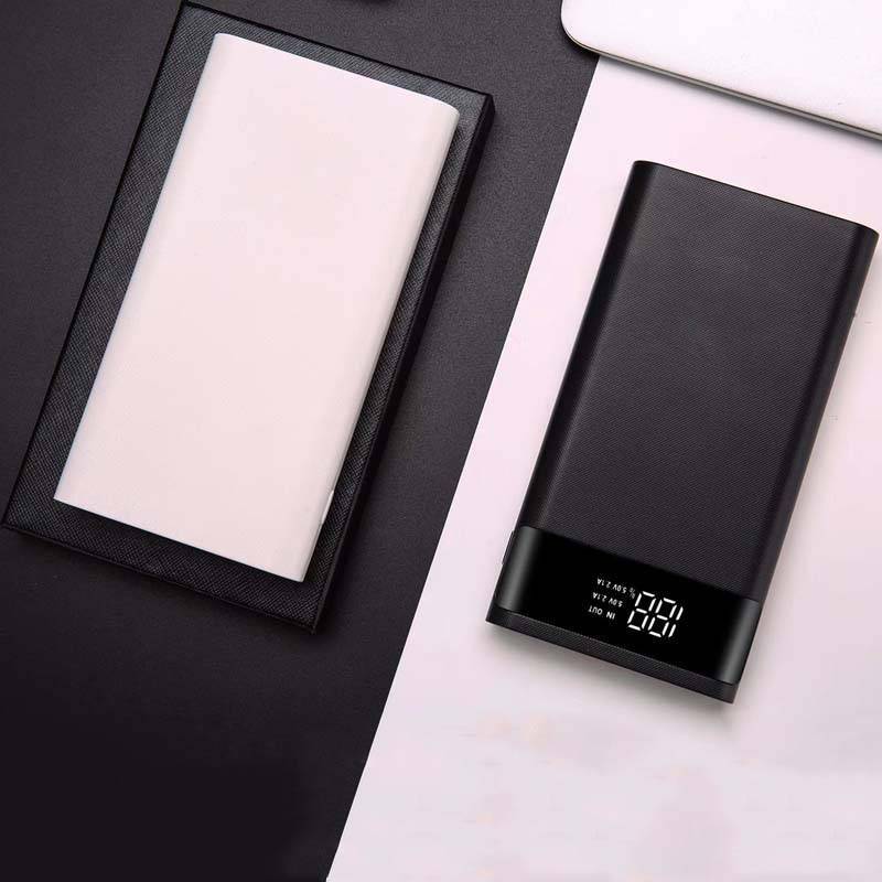 Portable Dual USB DIY Powerbank Case 6x18650 Battery LED Light Charging Digital Display Power Bank Shell Kit External Charger