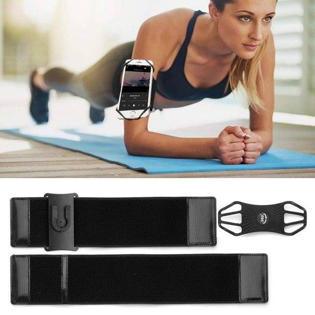 360 Degree Adjustable Detachable Cell Phone Holder Armband Sports Running Mobile Phone Arm Band for 4-6.5 inch Smartphones Armbands Mobile Phone Accessories 