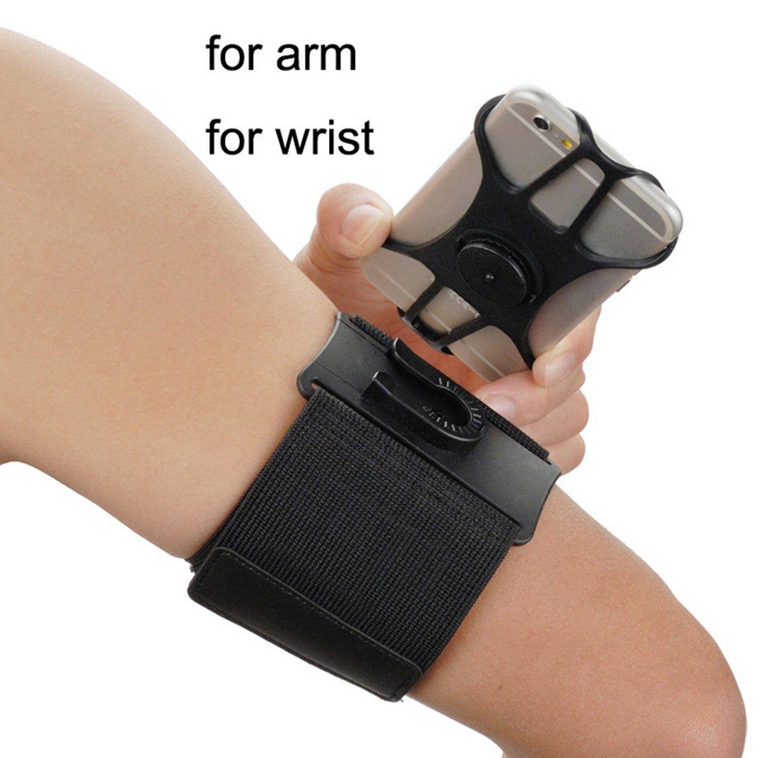 360 Degree Adjustable Detachable Cell Phone Holder Armband Sports Running Mobile Phone Arm Band for 4-6.5 inch Smartphones