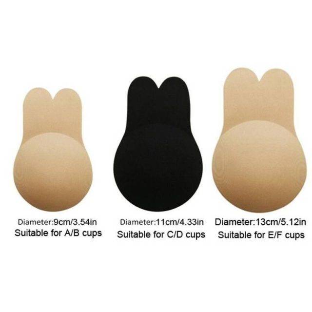 2 Pairs Silicon Invisible Adhesive Push Up Bra Beauty & Health Strapless Bra 